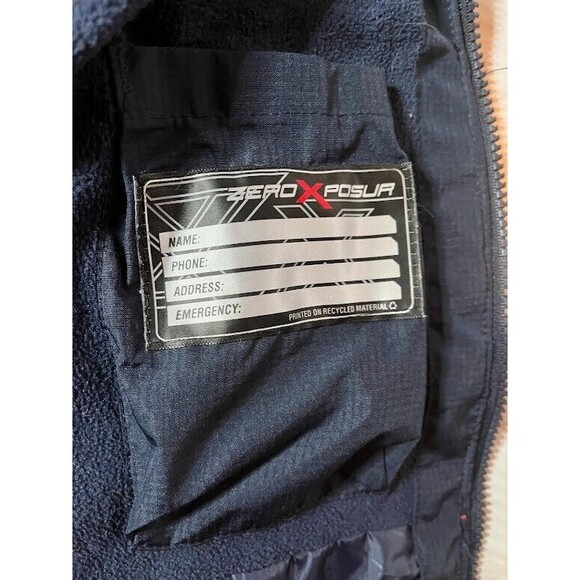 ZeroXPosur Boys Puffer Jacket 5/6 Orange Blue Hooded Winter Coat Cozycore Warm - Picture 2 of 6